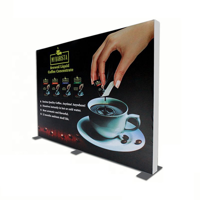 Luxury Outdoor Polyester Fabric Advertising Banner Led Lightbox Display Stand